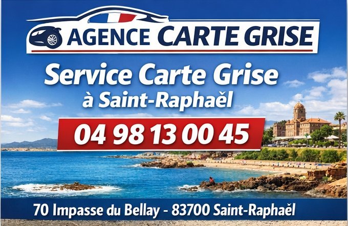 Service carte grise GLF à Saint-Raphaël — 70 Impasse du Bellay, Var 83